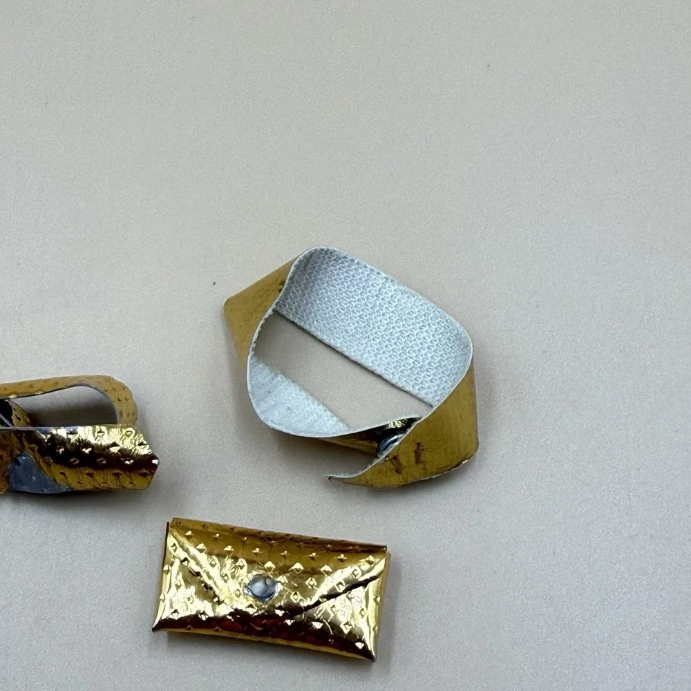 Vintage Barbie 1960s Gold Dimple Clutch Purse Belt Accessories Lot
